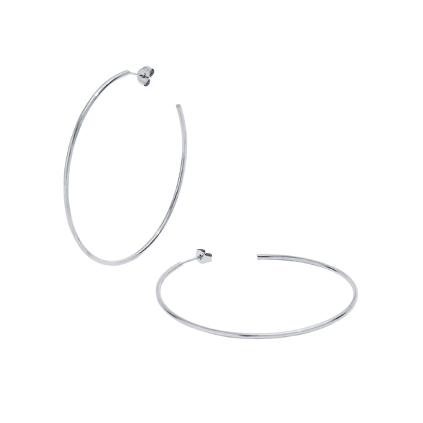 Silver Hoops