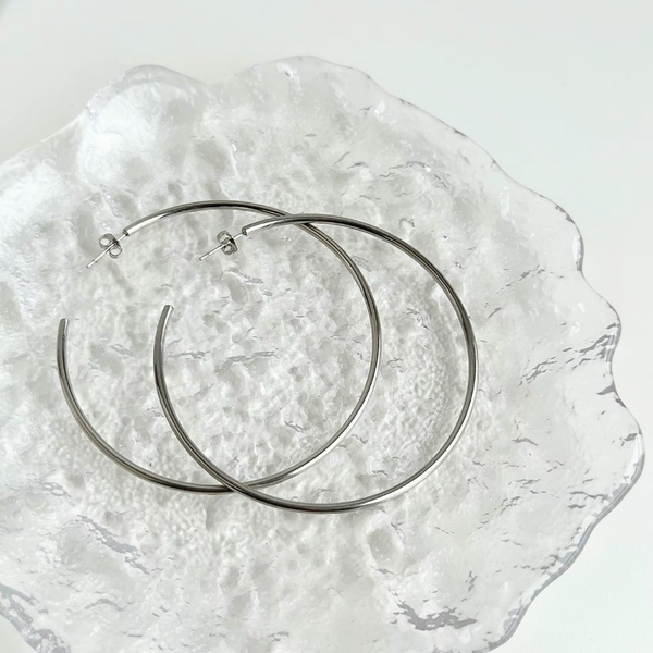 Silver Hoops