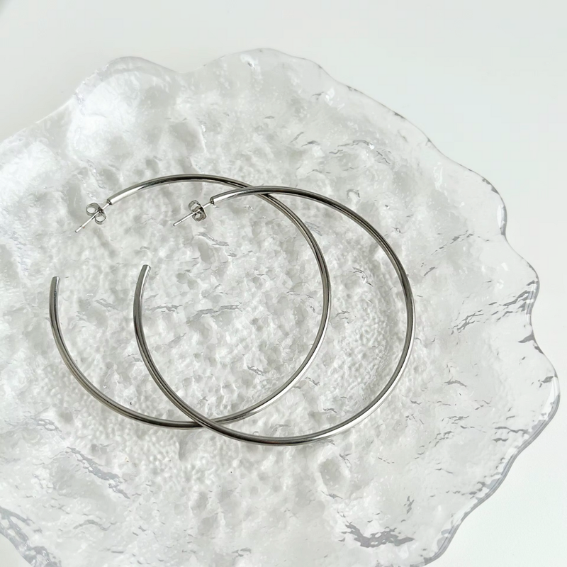 Silver Hoops