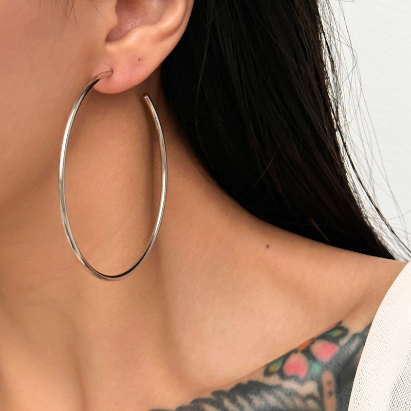 Silver Hoops