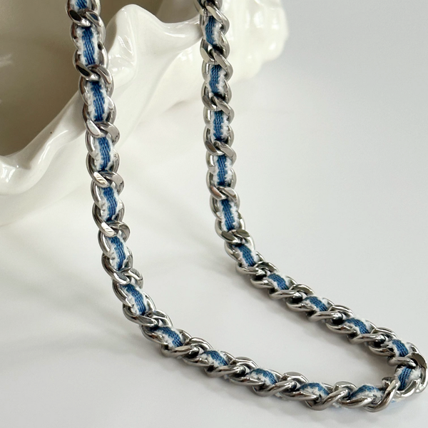 Denim Chain Choker