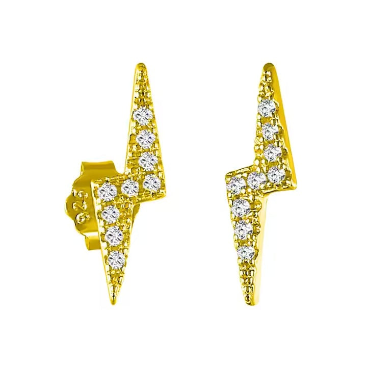 Lightning Bolt Earring Studs