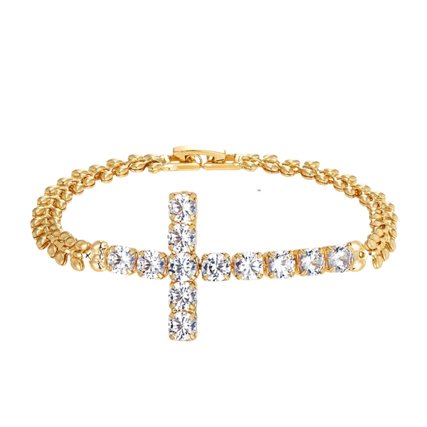 Diamond Cross Bracelet