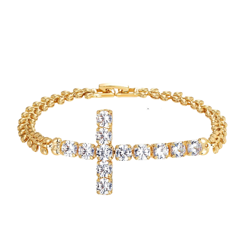 Diamond Cross Bracelet