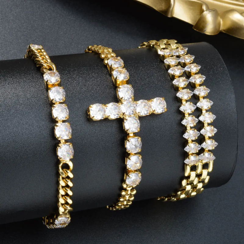 Diamond Cross Bracelet