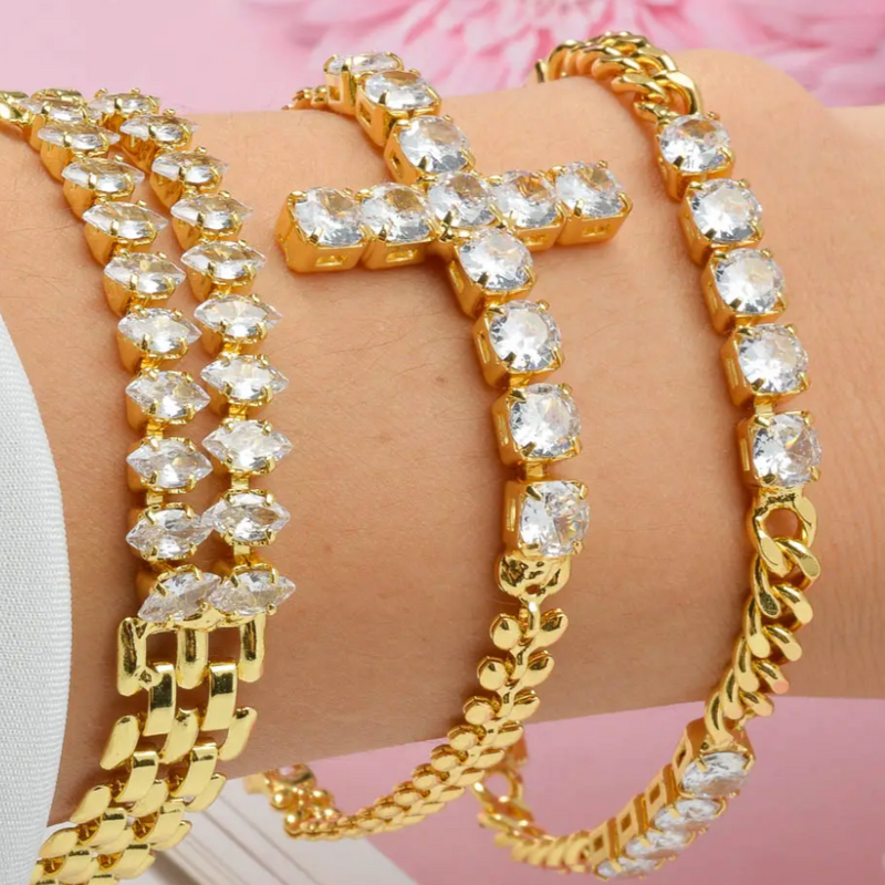 Diamond Cross Bracelet