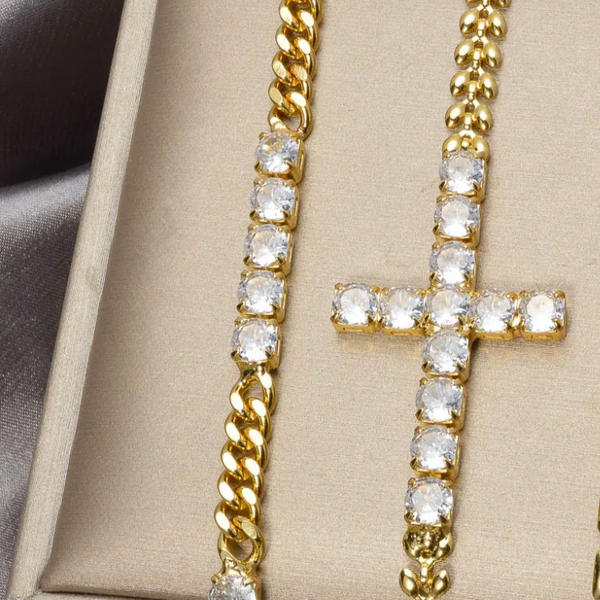 Diamond Cross Bracelet