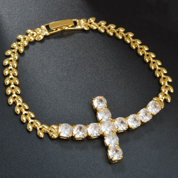 Diamond Cross Bracelet