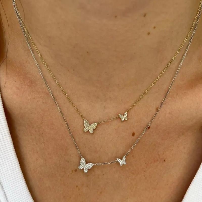 Double Butterfly Necklace