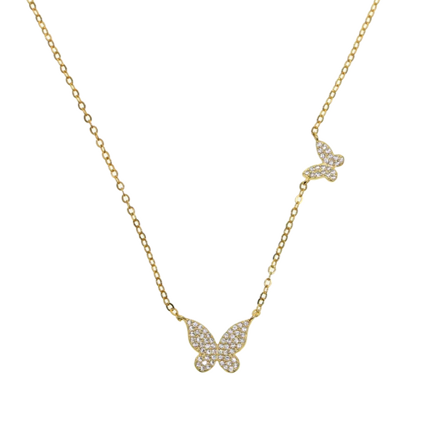 Double Butterfly Necklace