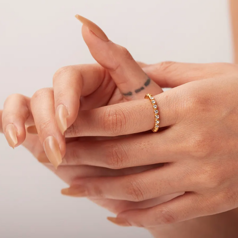 Beaded Diamond Ring