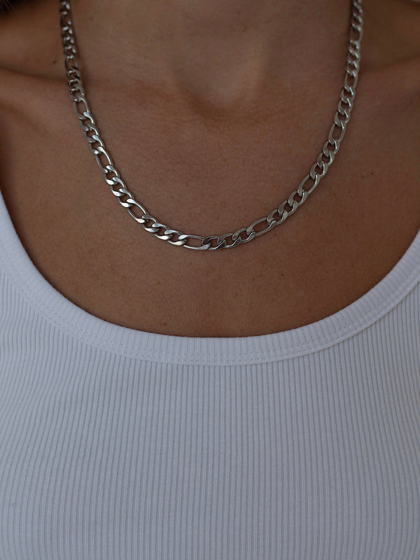 Silver Figaro Chain (Multiple Sizes)