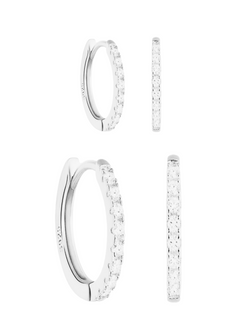 Diamond Huggie Set (8mm and 10mm)