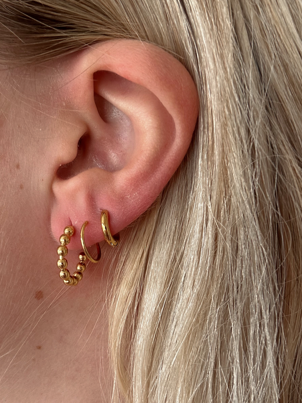 Spiral Hoop Earrings (Beaded)