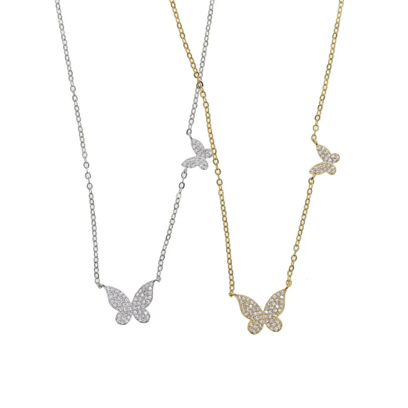 Double Butterfly Necklace