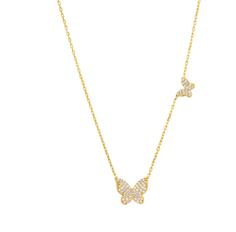 Double Butterfly Necklace